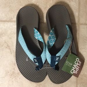 Chaco Flips Ecotread Festoon Green, 6. NWT